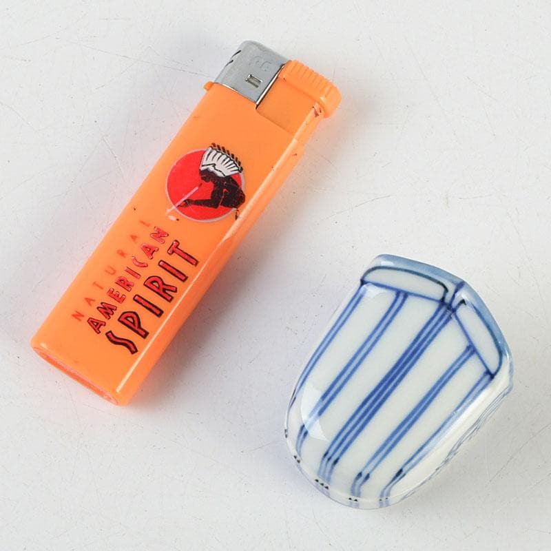 茶道具　平安　昭阿弥造　染付　冠香合　共箱　V　9338