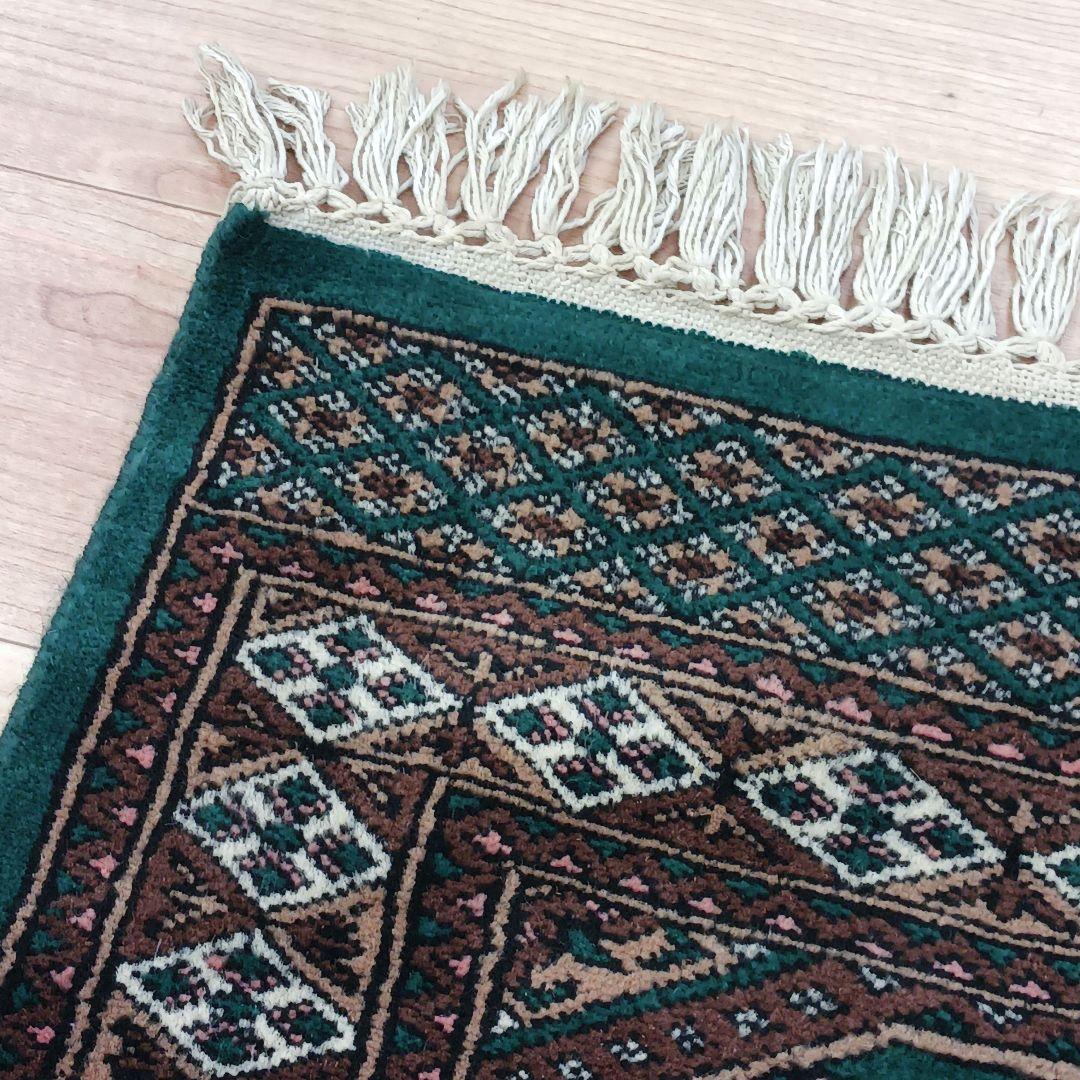 Y2097 パキスタン絨毯 ウール 手織り トライバルラグ 　ma