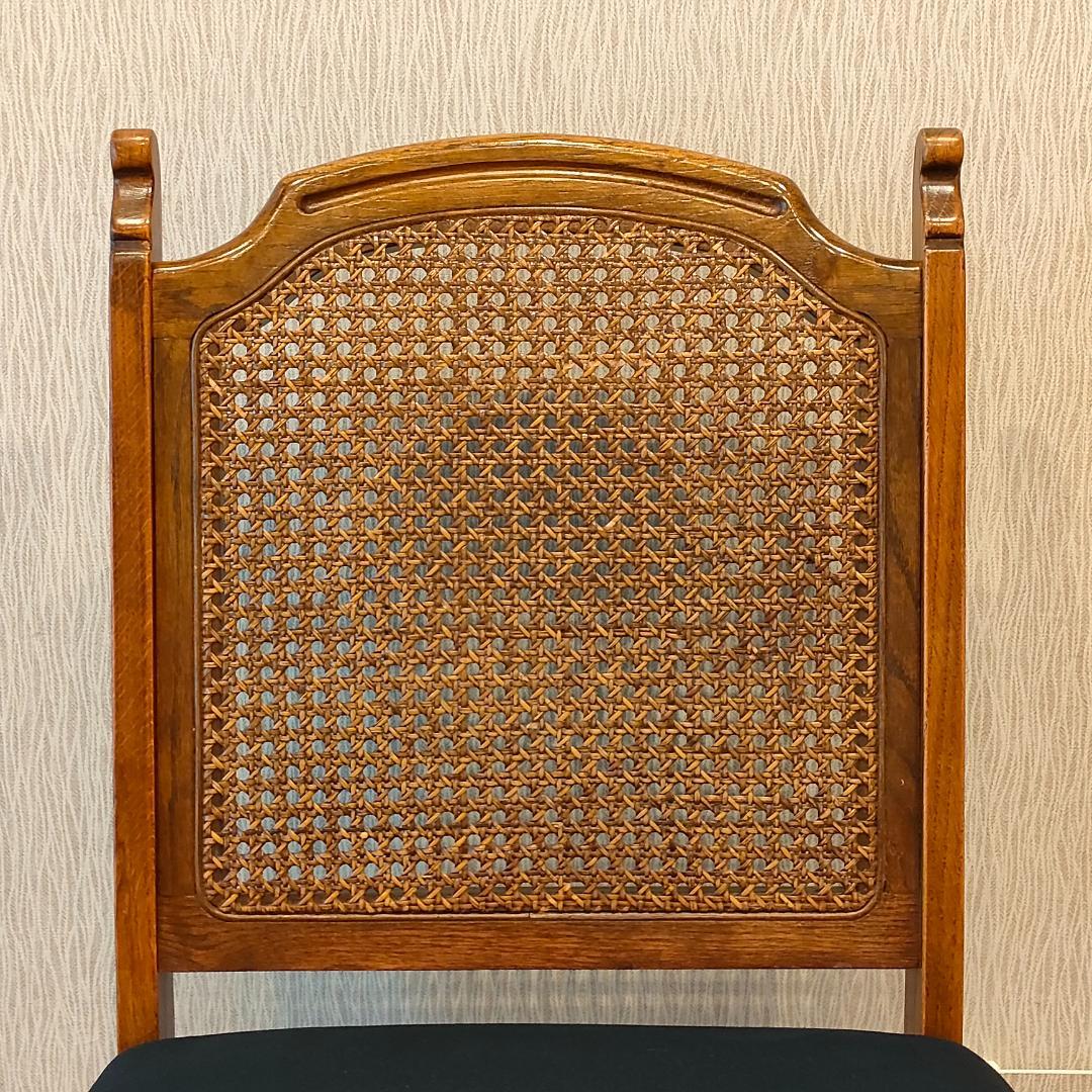 三越ブルージュ　ダイニングチェア　ラタンバック　三越製作所