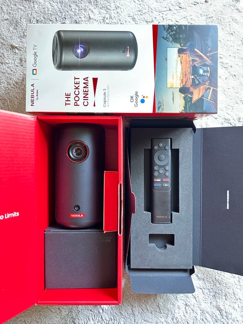 Nebula Capsule 3 ポータブルプロジェクター 純正スタンドセット