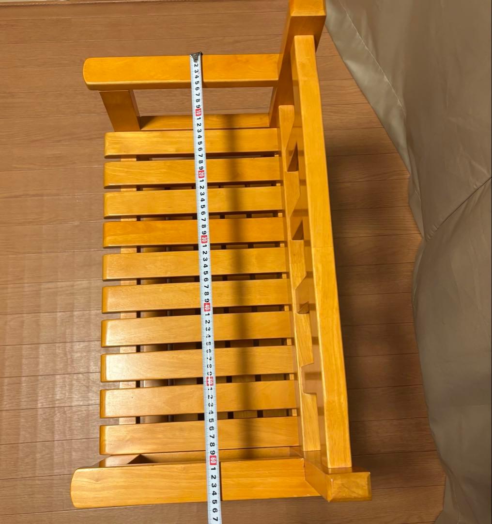 【美品】木製　ガーデン　インテリア　チェア　ベンチ（ナチュラルテイスト）