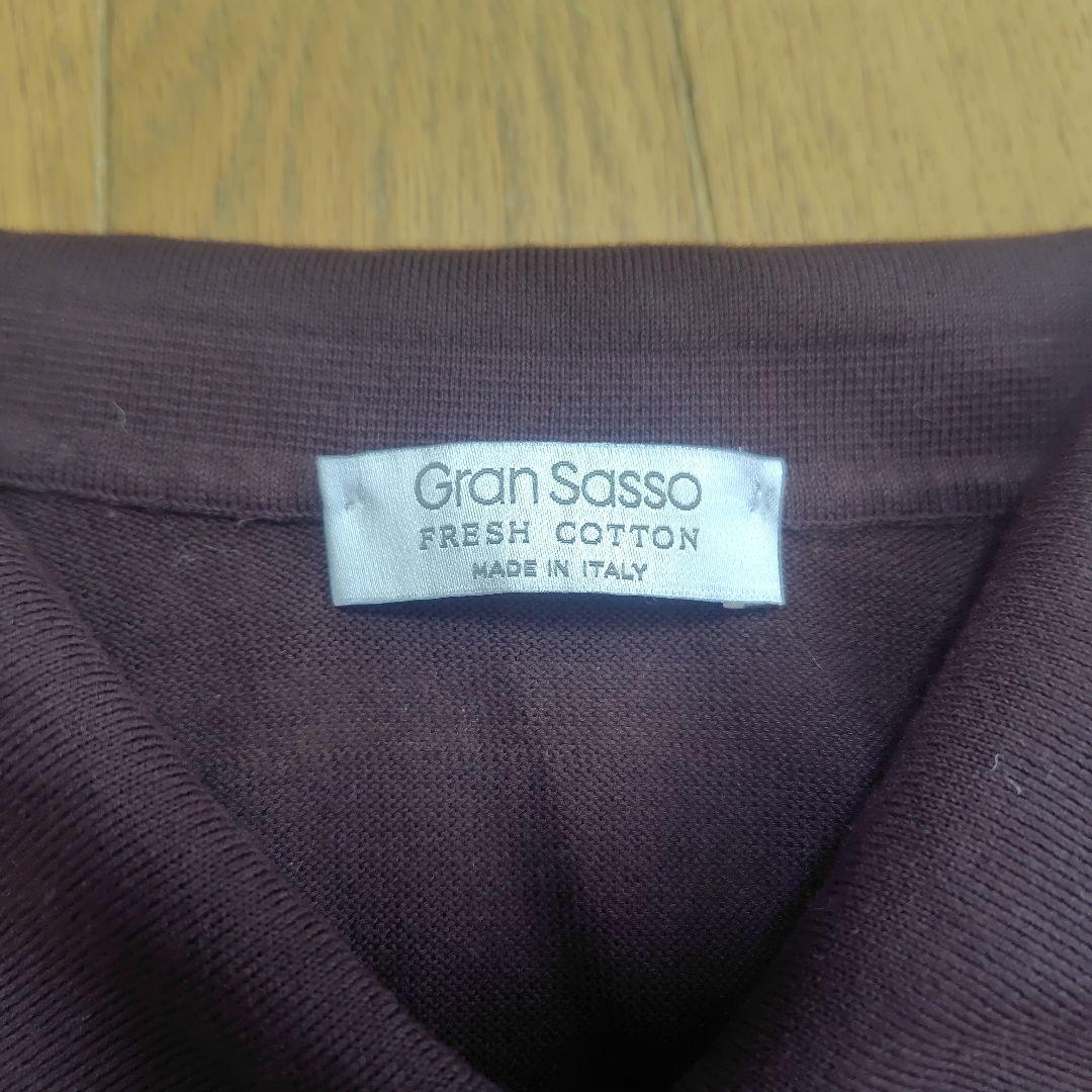 【美品】Gran Sasso ダークブラウン ポロシャツ