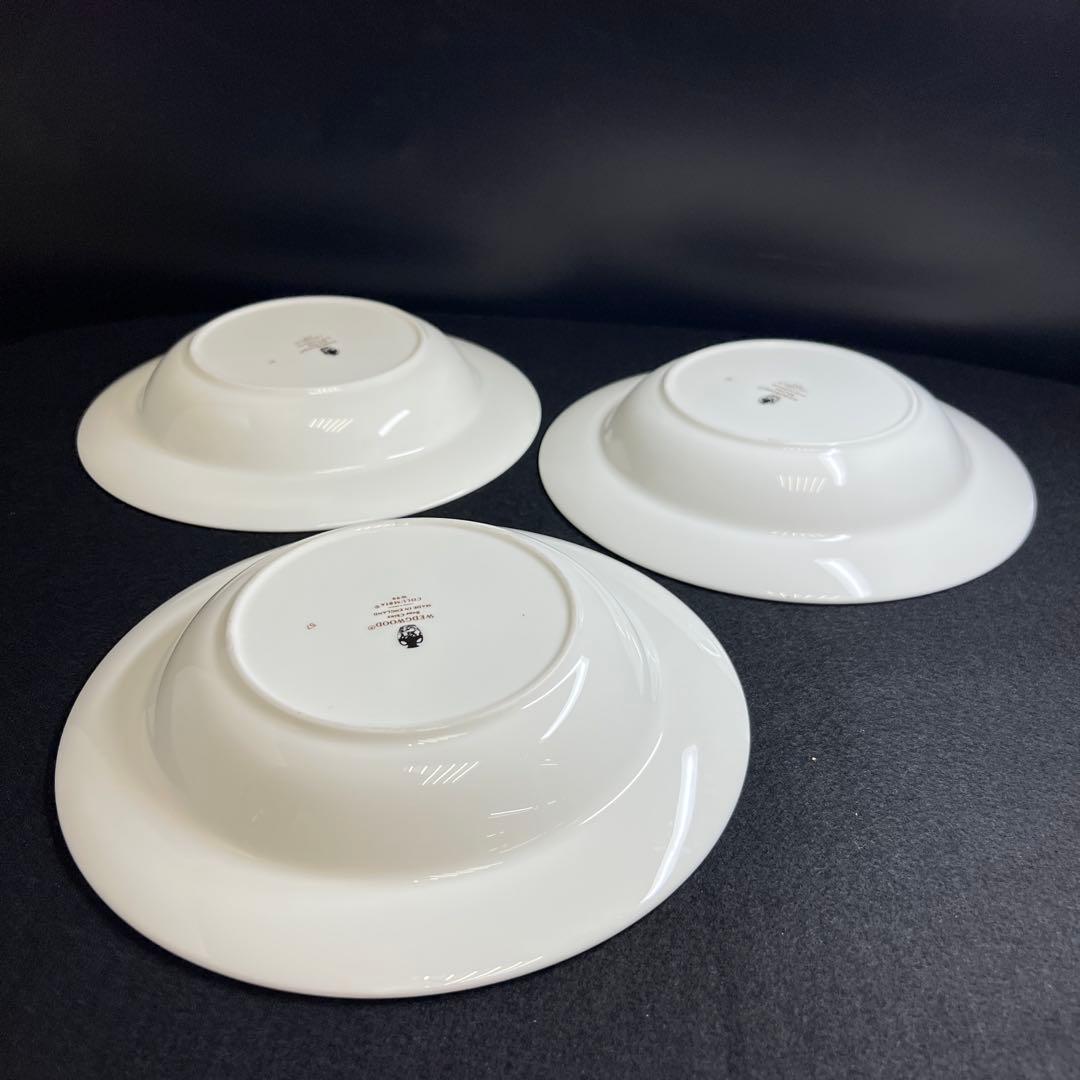 ウエッジウッド最高級シリーズ　コロンビアパウダールビー　スーププレート3枚