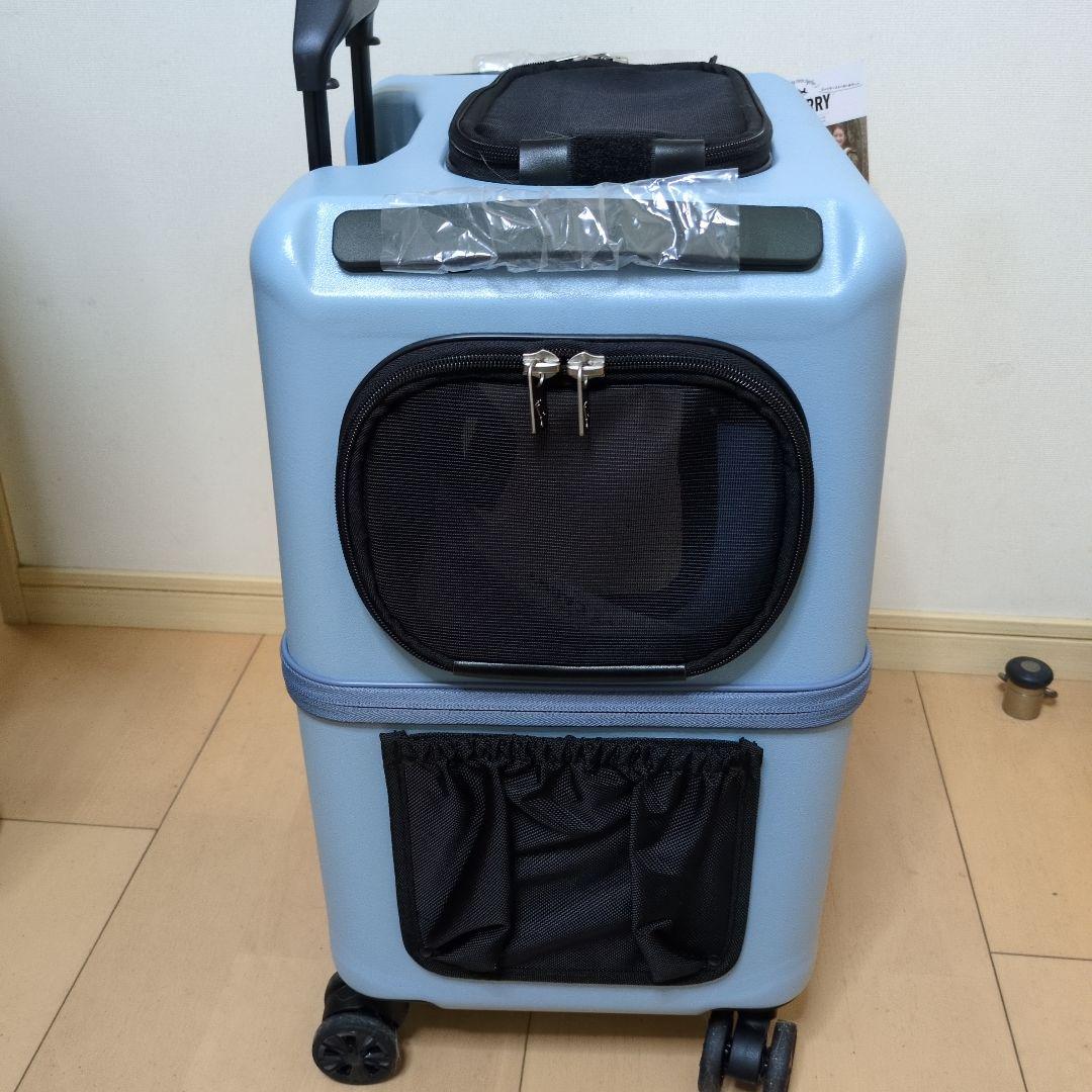 ペットキャリー ライトブルー PETICO ico Mサイズ　未使用値下げ