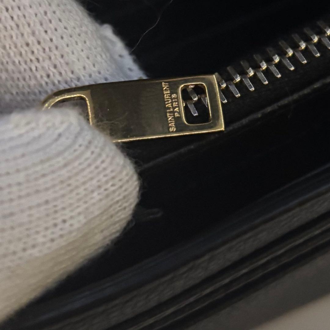 SAINT LAURENT サンローラン　フラップウォレット　長財布　レザー