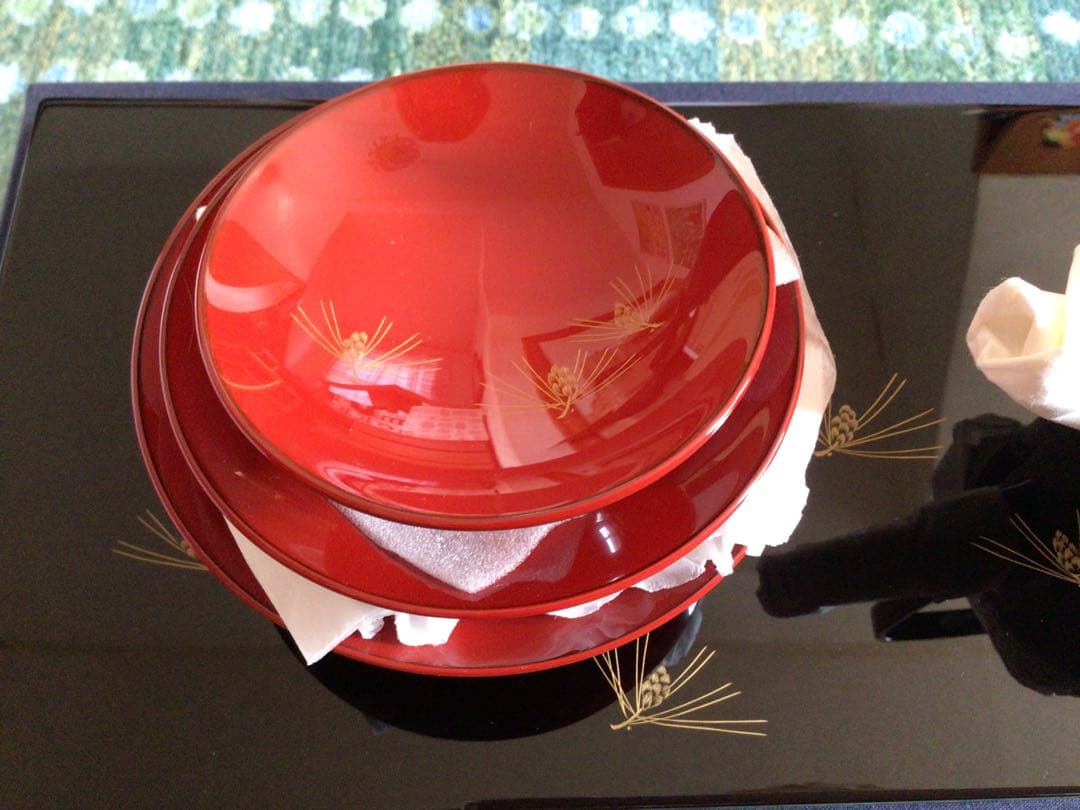 ⭕️⭕️【新品】高級 輪島塗中島忠平漆器店 屠蘇器沈金 錦松漆 お屠蘇⭕️⭕️