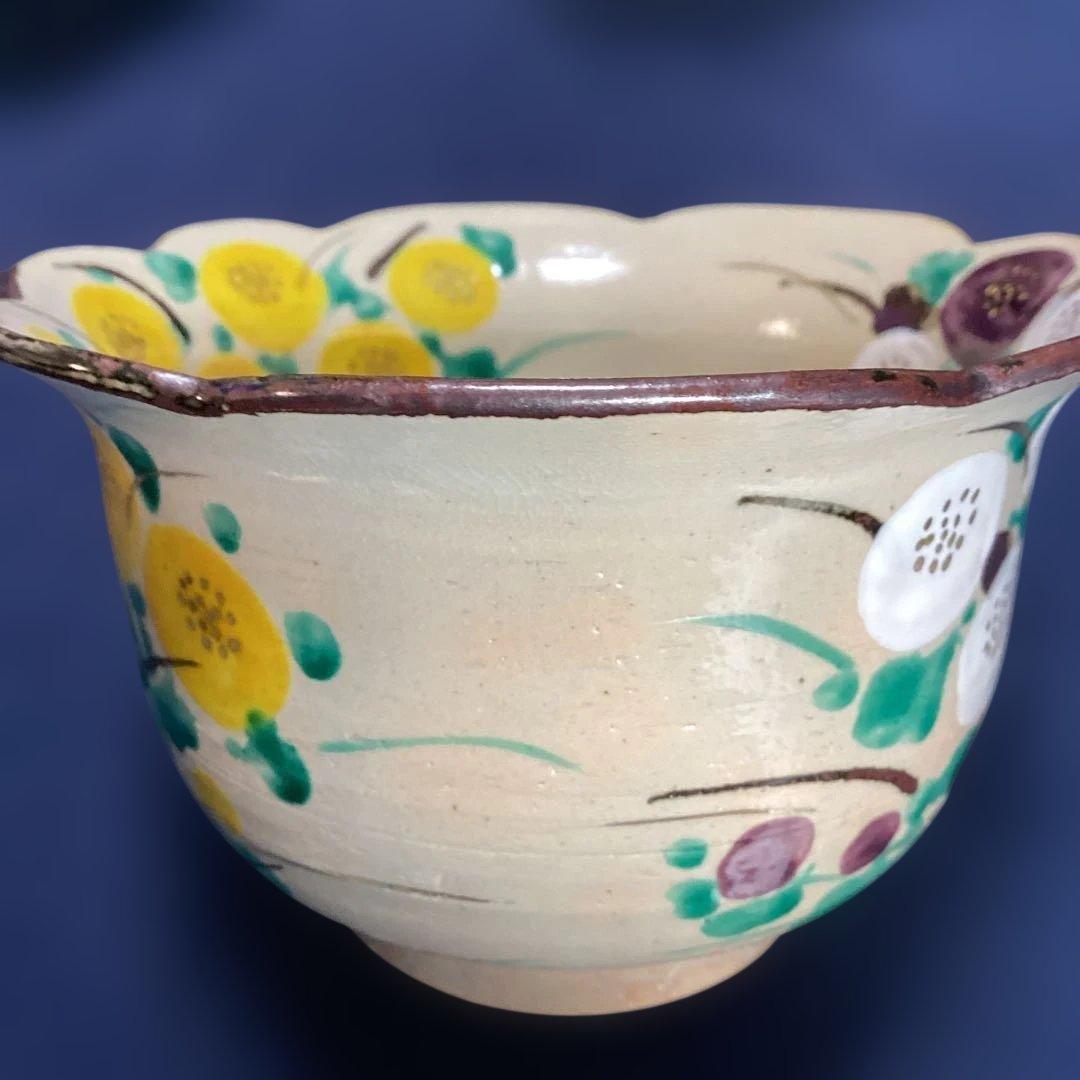 京焼乾山写菊絵向付10客　　新品未使用　法事の器