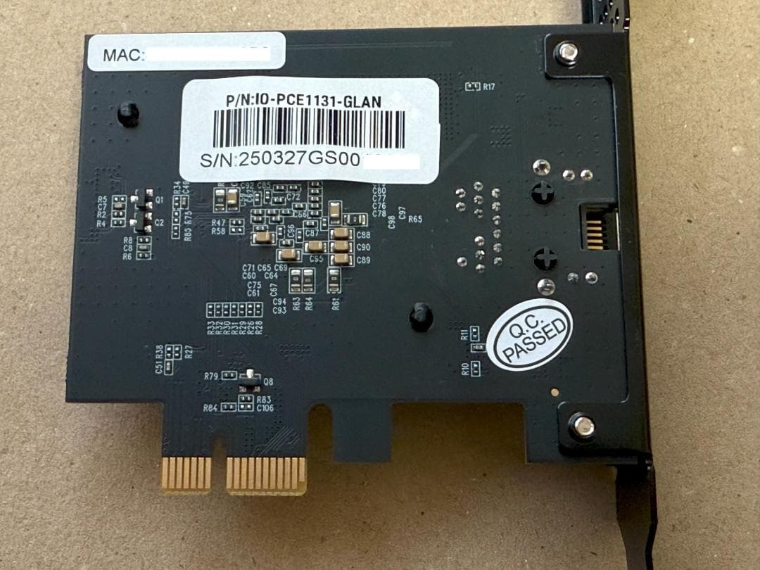 IOCREST PCIe Gen4.0x1スロット 10Gbps LANカード