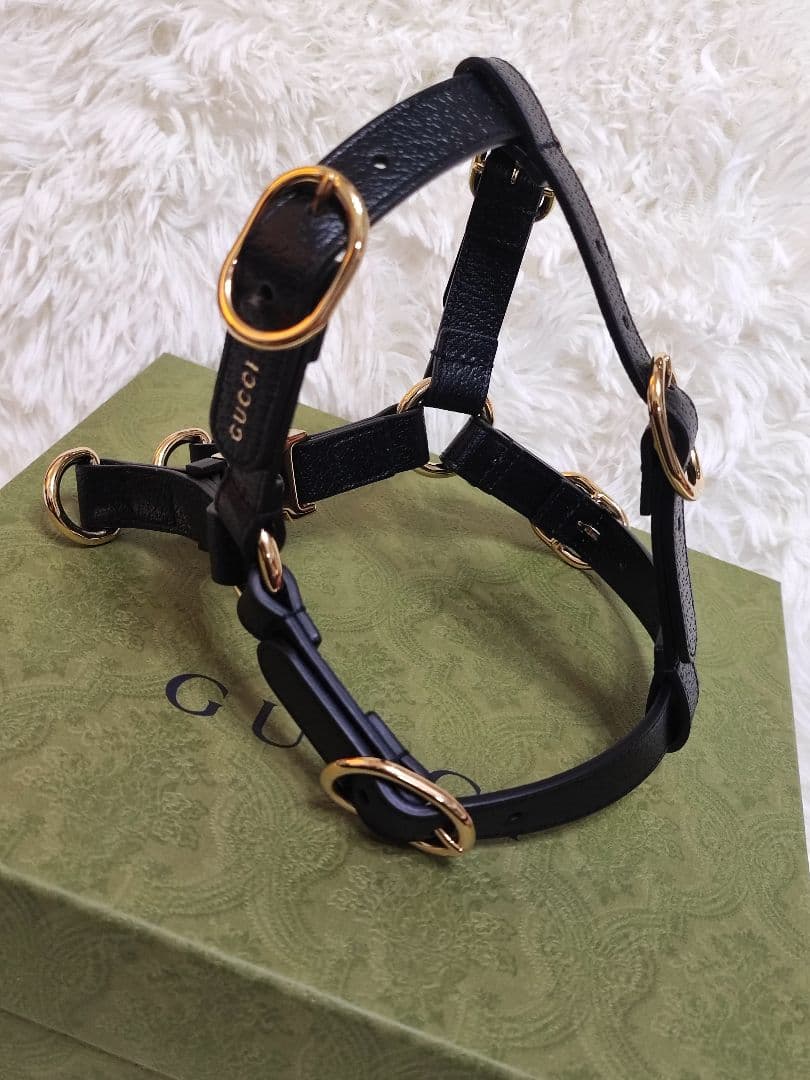 新品 グッチ インターロッキングG ドッグ ハーネス ペット用 散歩 Sサイズ