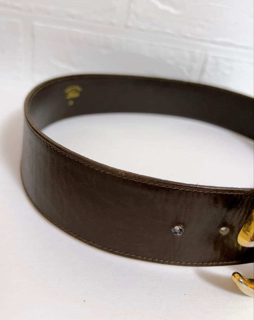 グッチ　GUCCI ベルト　ブラウン　GGバックル 75