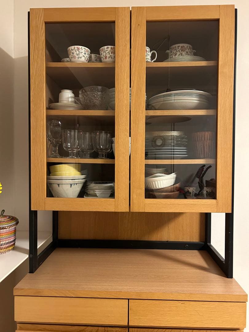 unico カップボード HOXTON 食器棚 定価14万円