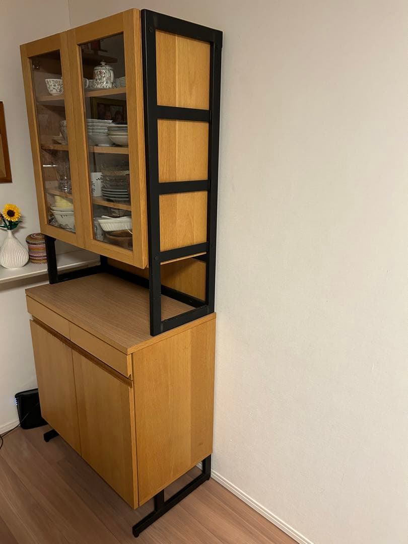 unico カップボード HOXTON 食器棚 定価14万円