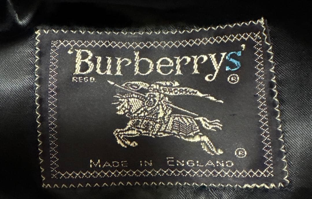 【極美品】BURBERRY カシミヤ　ロングコート 濃紺England製　XL