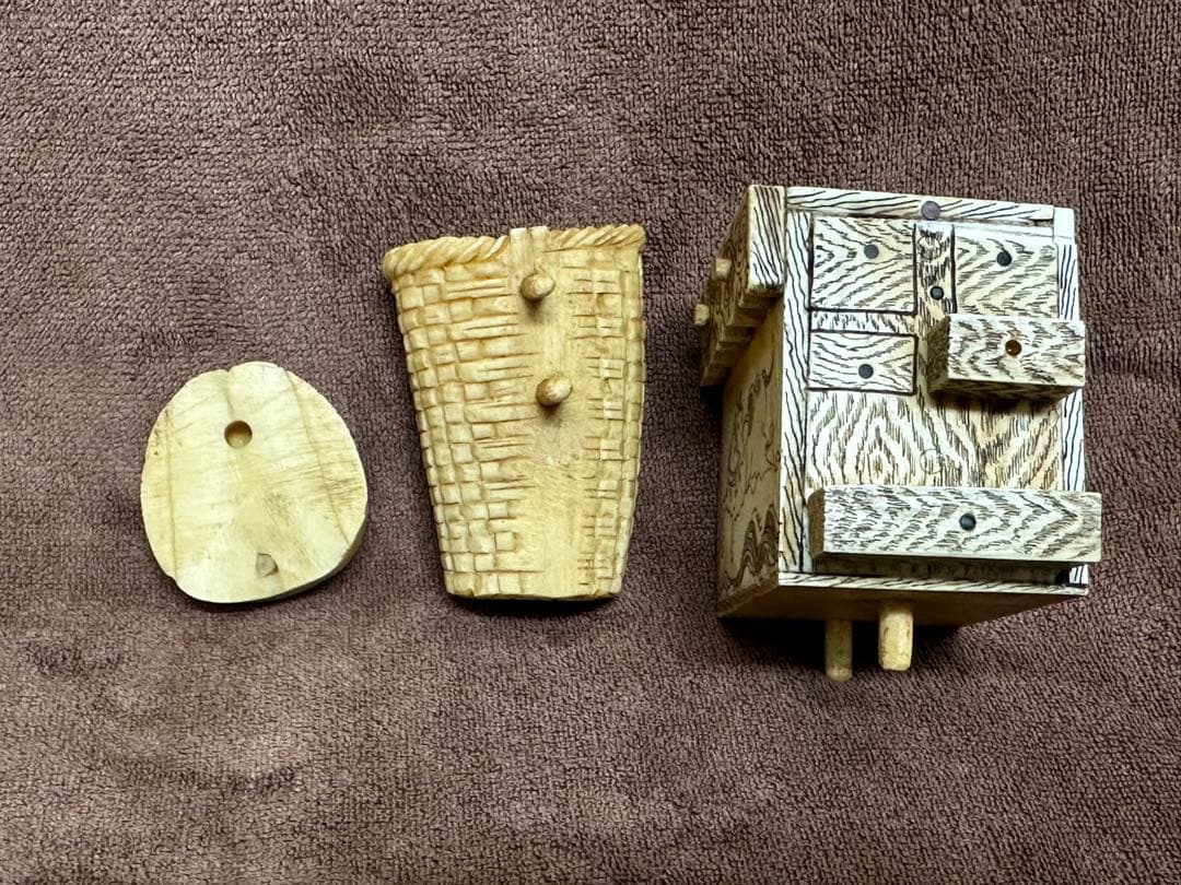 根付　江戸の名物　アンティーク　時代物 置物　縁起物　 総重量：370g