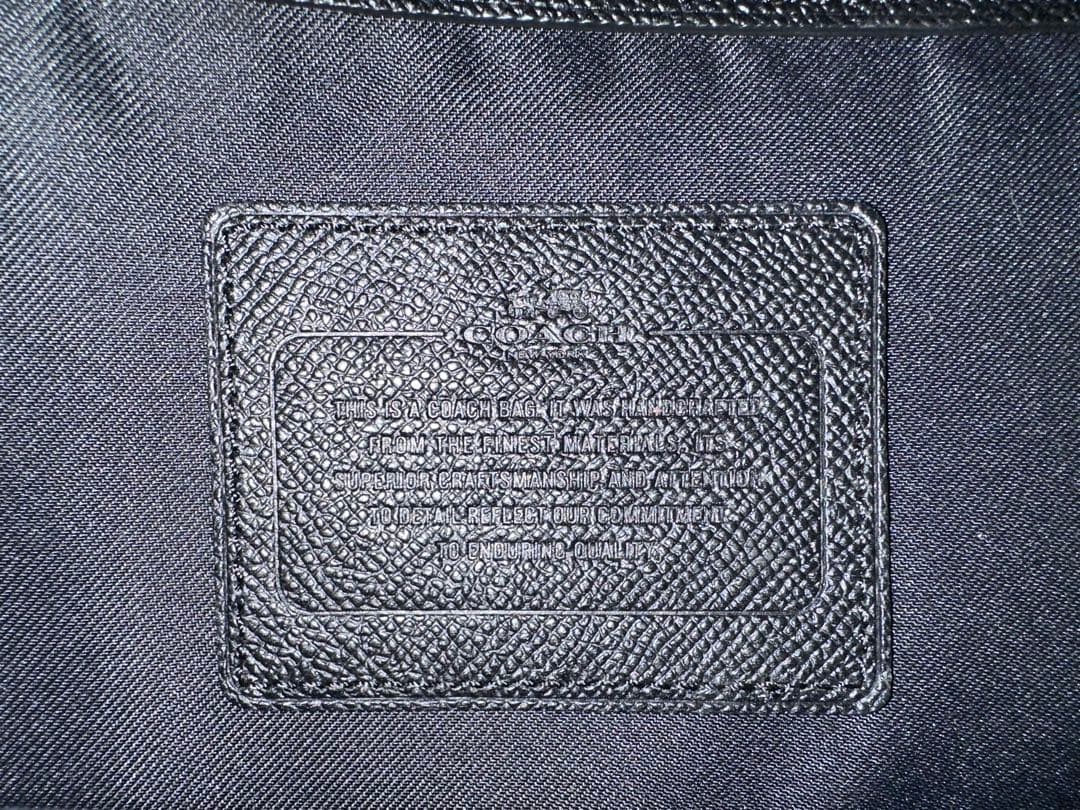 【ハツ】COACH(コーチ)ブラックレザーリュック 本革