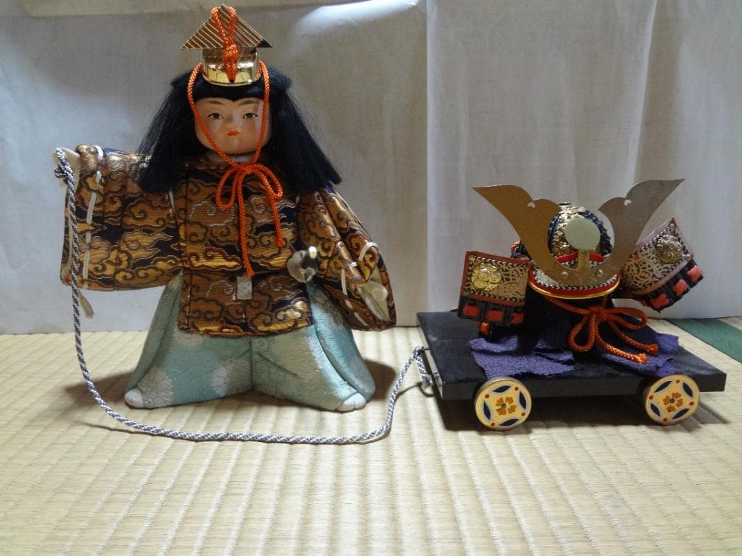 五月人形　木目込み人形　真多呂人形　兜曳　京都　上賀茂神社