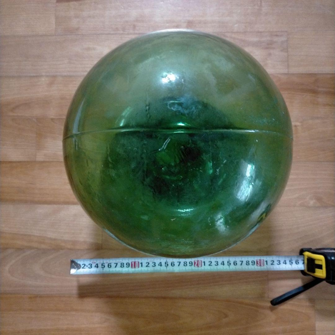 ガラス玉　浮玉　漁　道具　緑　インテリア　置物