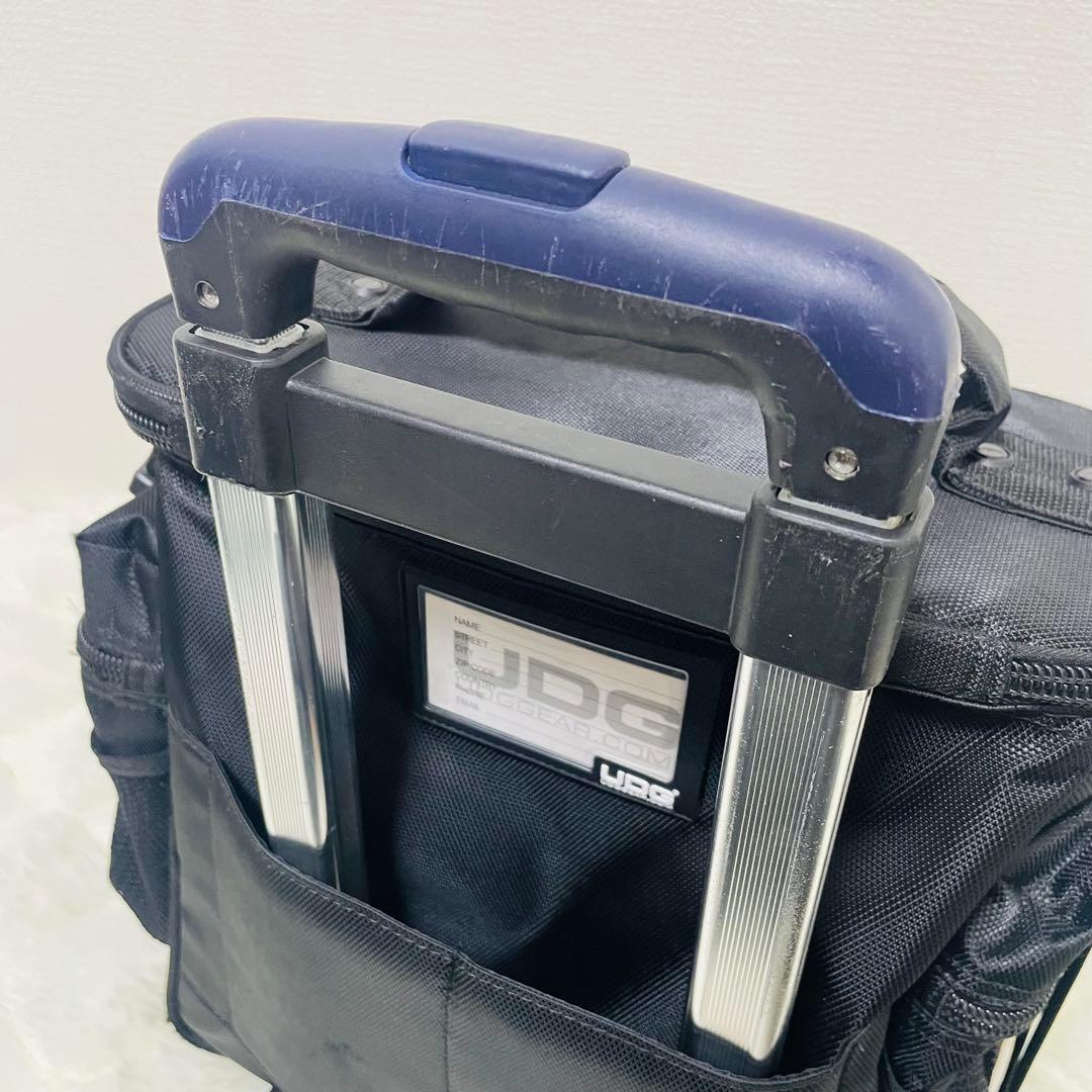 UDGレコードバッグ キャリーカート内蔵 Black インナーOrenge