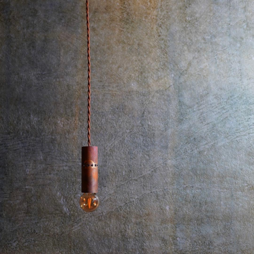 【一点物】粒-tubu- (銅のペンダント照明器具)