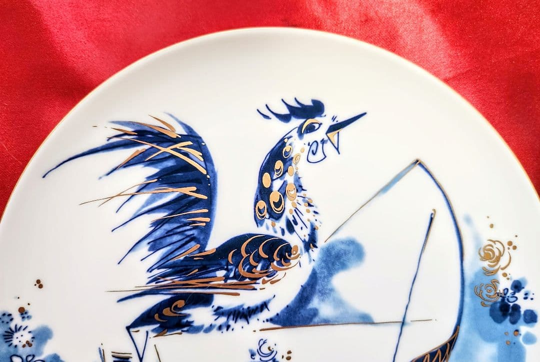 Meissen【美品箱栞付】2005年イヤープレート陽気なピアノ鶏　飾り皿　干支