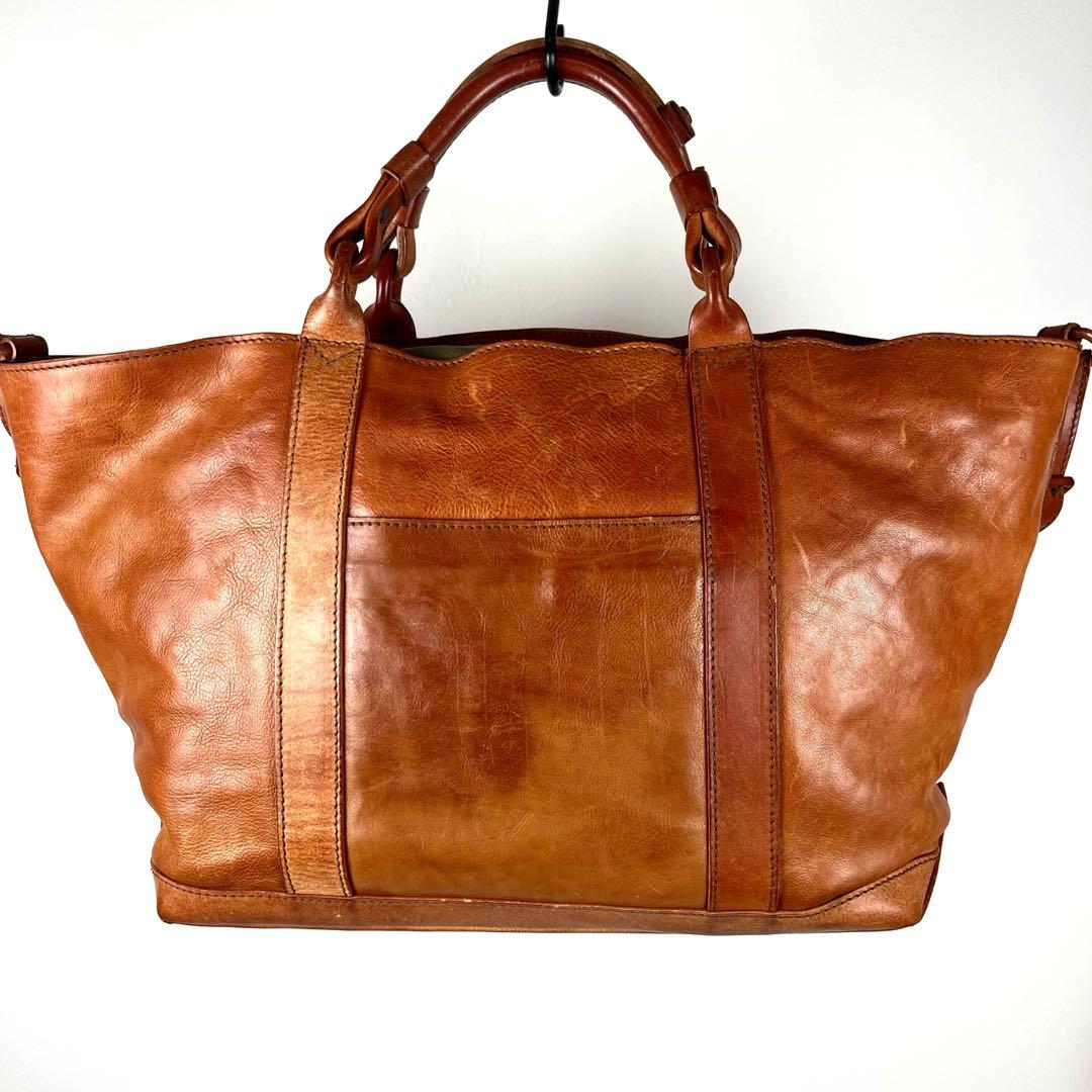 ゲンテン　ショルダーバッグ　2way トート　オールレザー　大容量　ビジネス