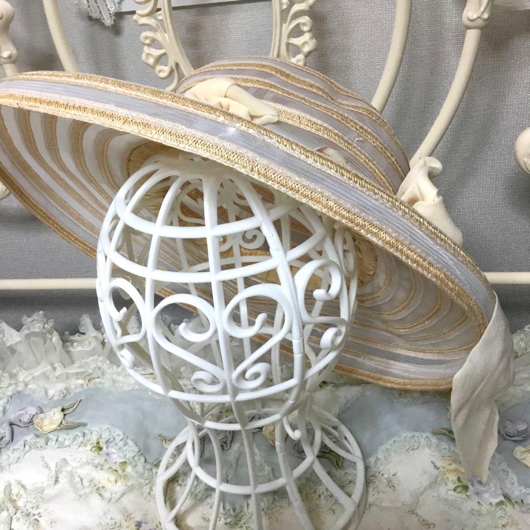 ♡ヒスクローネ♡シルクのおリボン帽子