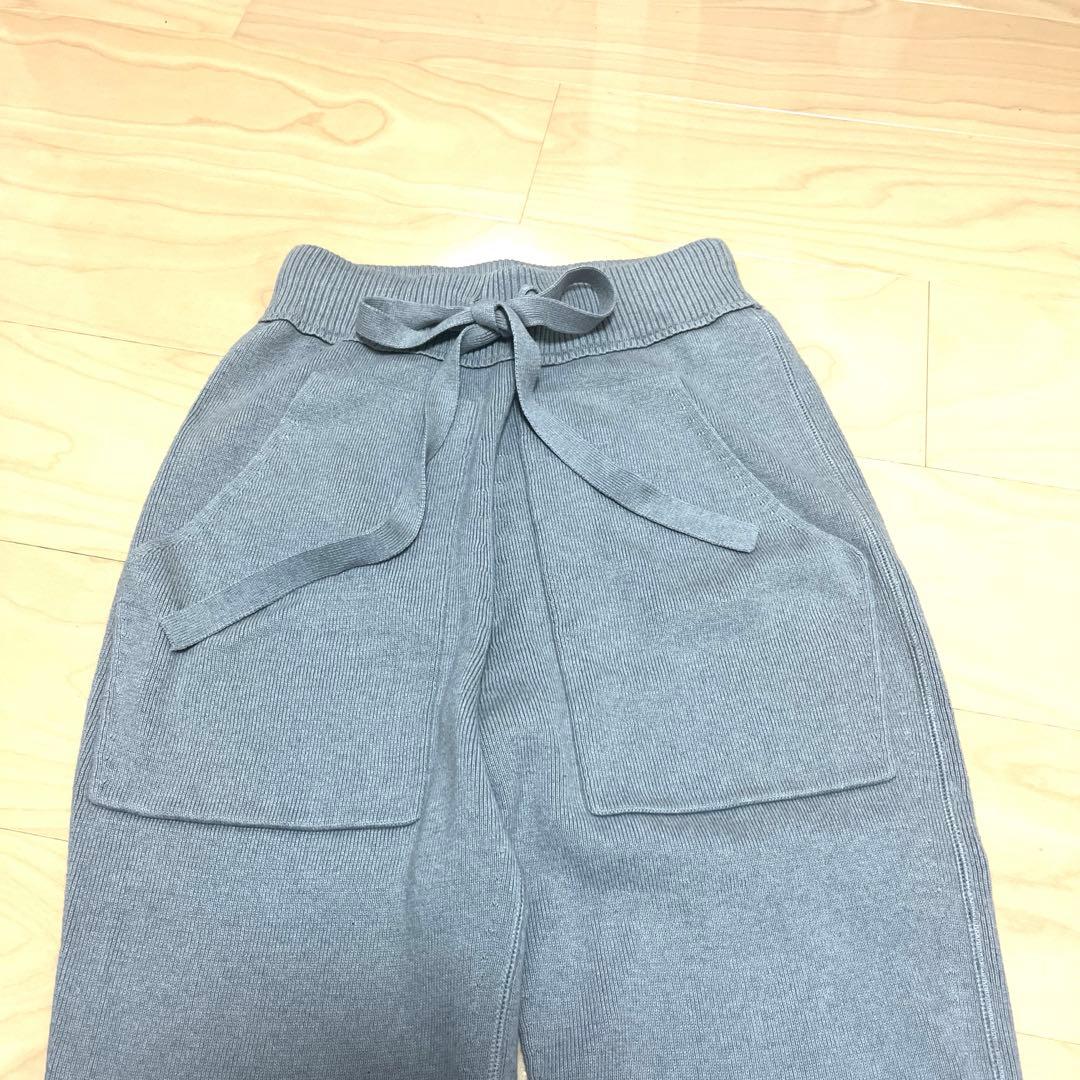 【ひろ】Drawer ドゥロワー　コットン カシミヤ ニットジョガーパンツ