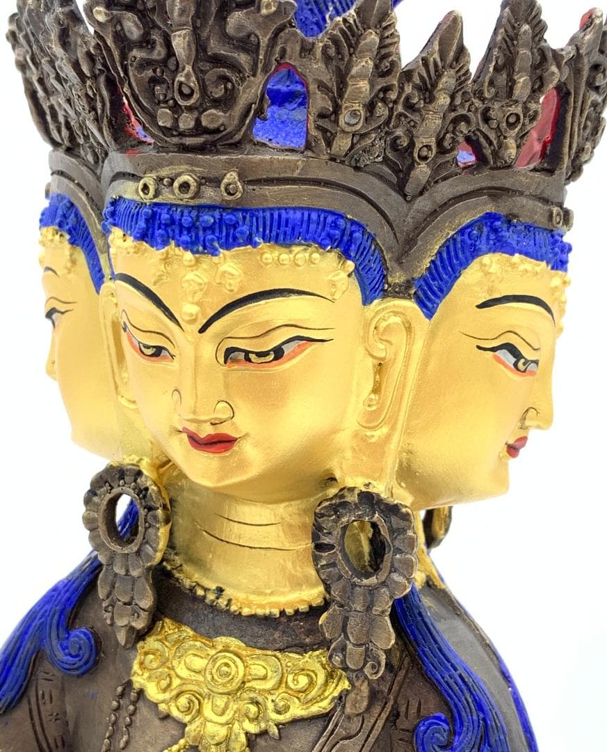 ◆ 希少！！◆四面大日如来（ヴァイローチャナ）像◆仏教　チベット-