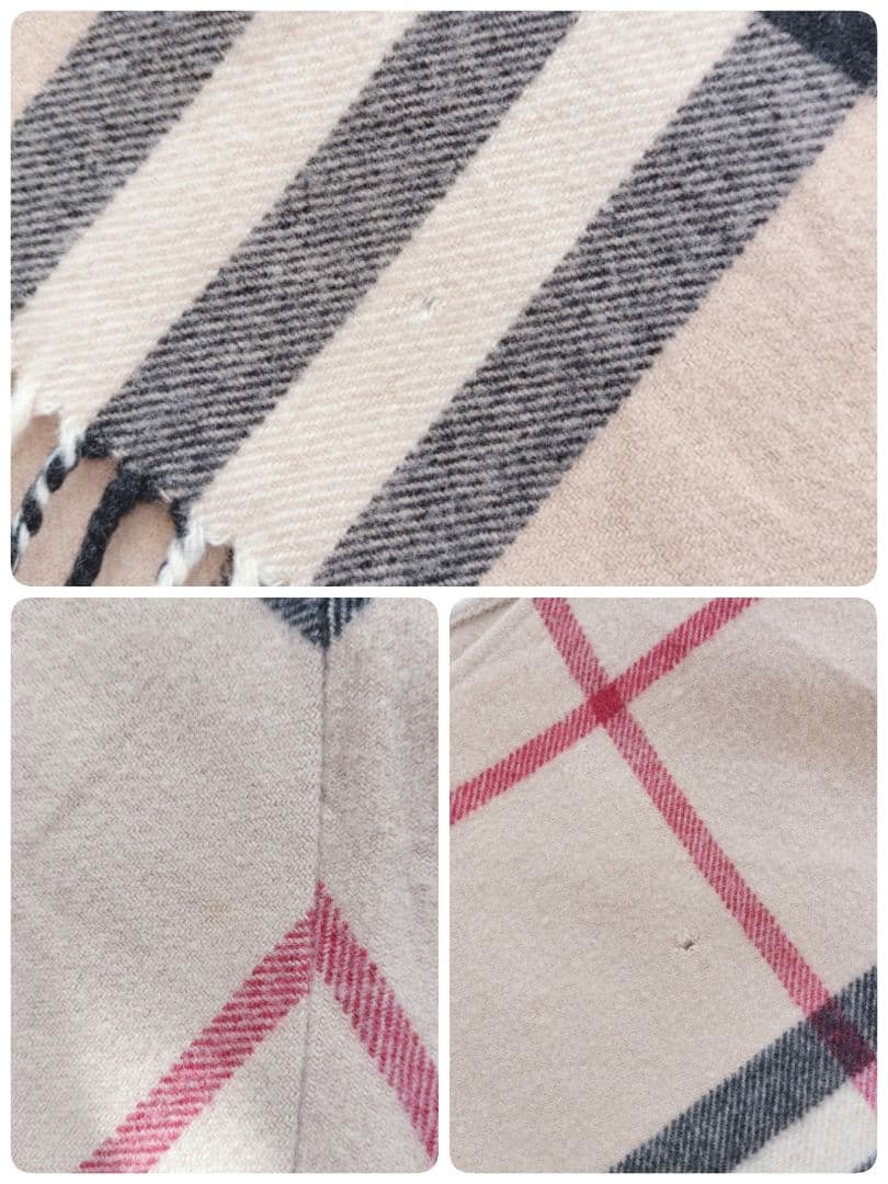 【希少】バーバリー バーバリーロンドン ウール カシミヤ ノバチェック ポンチョ