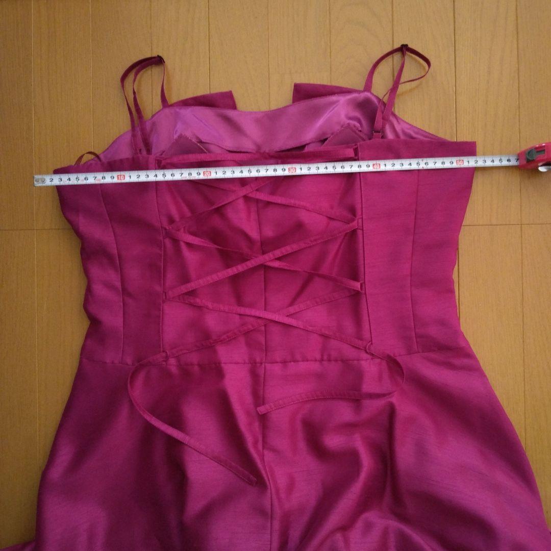 ジュネビビアン　ロングドレス　マゼンタ　ローズピンク　13号