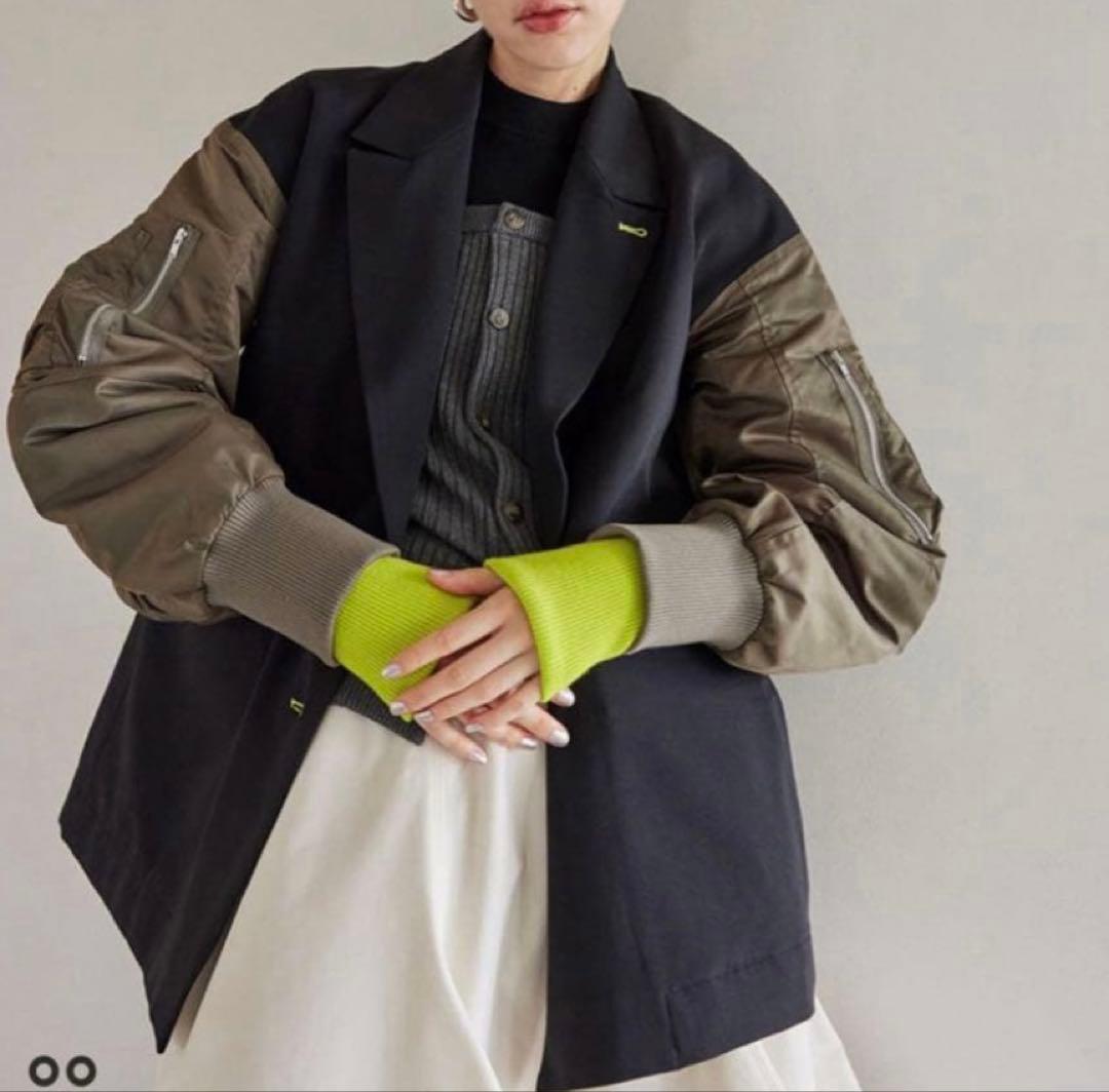 ジャケット・アウター OMMO MA-1 DOCKING WOOL JK