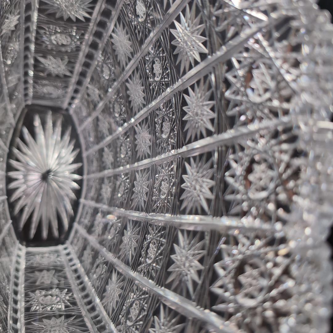 【ボヘミア】高級クリスタルガラス　フラワーベース　500PKデザインピンクラベル