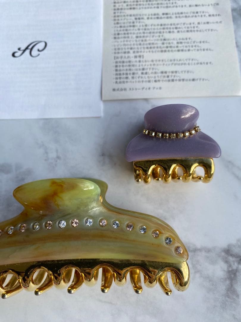 ほ*ん様 acca ヘアクリップ　大　バンス　クリップ　アッカ　ベージュ