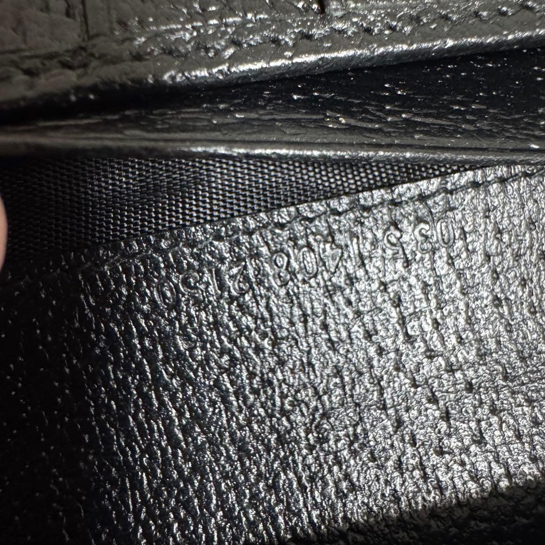 未使用品/箱有 GUCCI 035 1408 長財布 オールレザー ロゴプレート