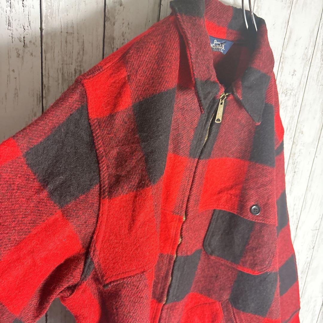 ウールリッチ 80s マッキーノジャケット XL ブロックチェック USA製