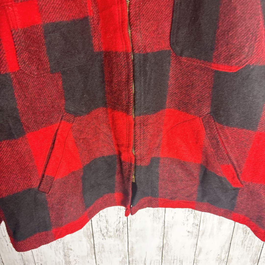 ウールリッチ 80s マッキーノジャケット XL ブロックチェック USA製