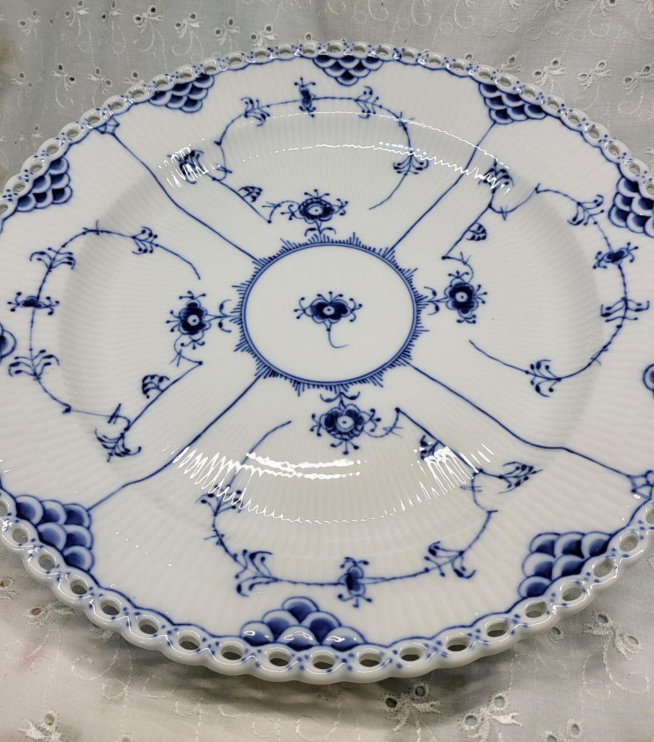 未使用✨ロイヤルコペンハーゲン ブルーフルテッド フルレース 大皿 プレート深皿