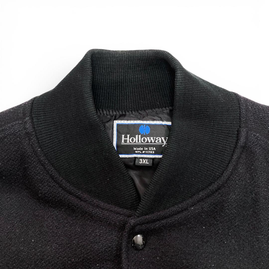 【ビッグサイズ】HOLLOWAY ブラック レザー スタジャン 3XL USA製
