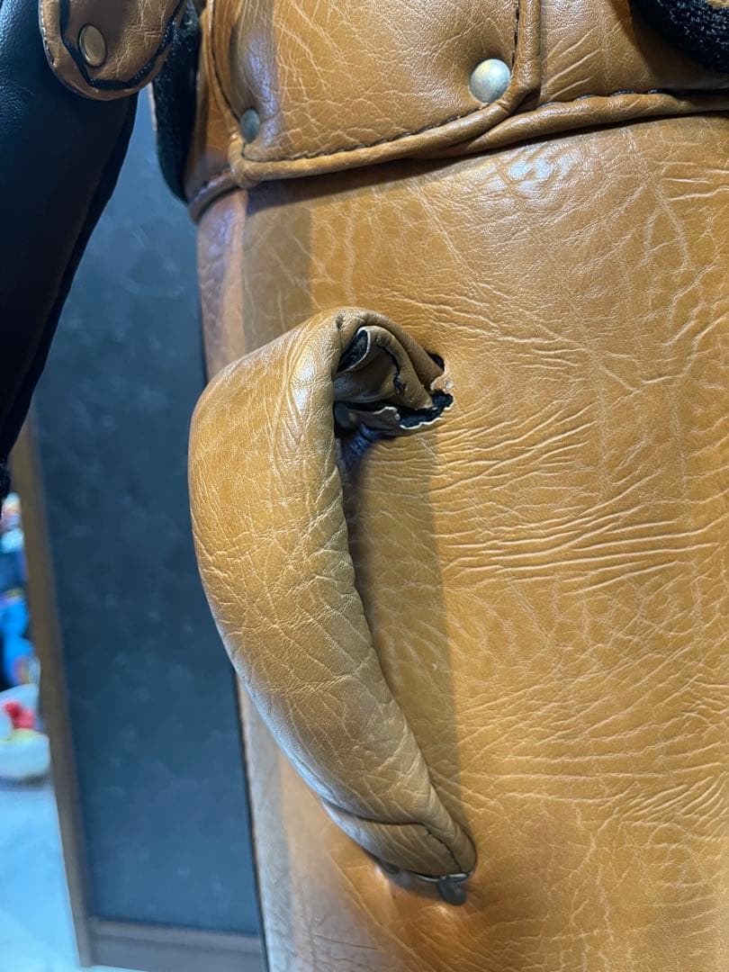 ミッキーマウス柄 ゴルフバッグ・キャディバッグ　レトロ　レザー