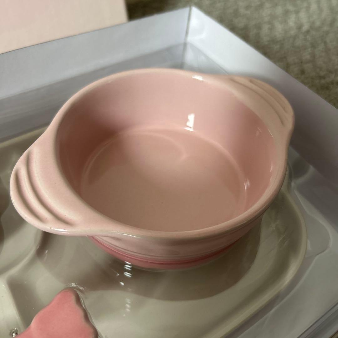 【未使用品】LE CREUSET お食い初め7点セット ミルキーピンク レシピ付