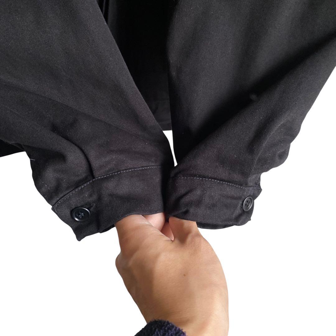 70s80s Euro vintage ブラック コットンツイルワークジャケット