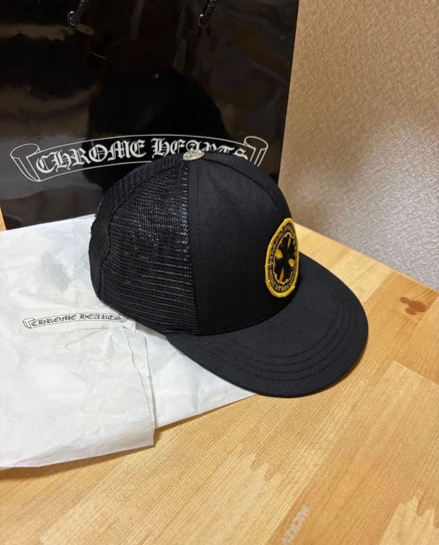 【正規品】クロムハーツキャップ　ブラック　イエロー
