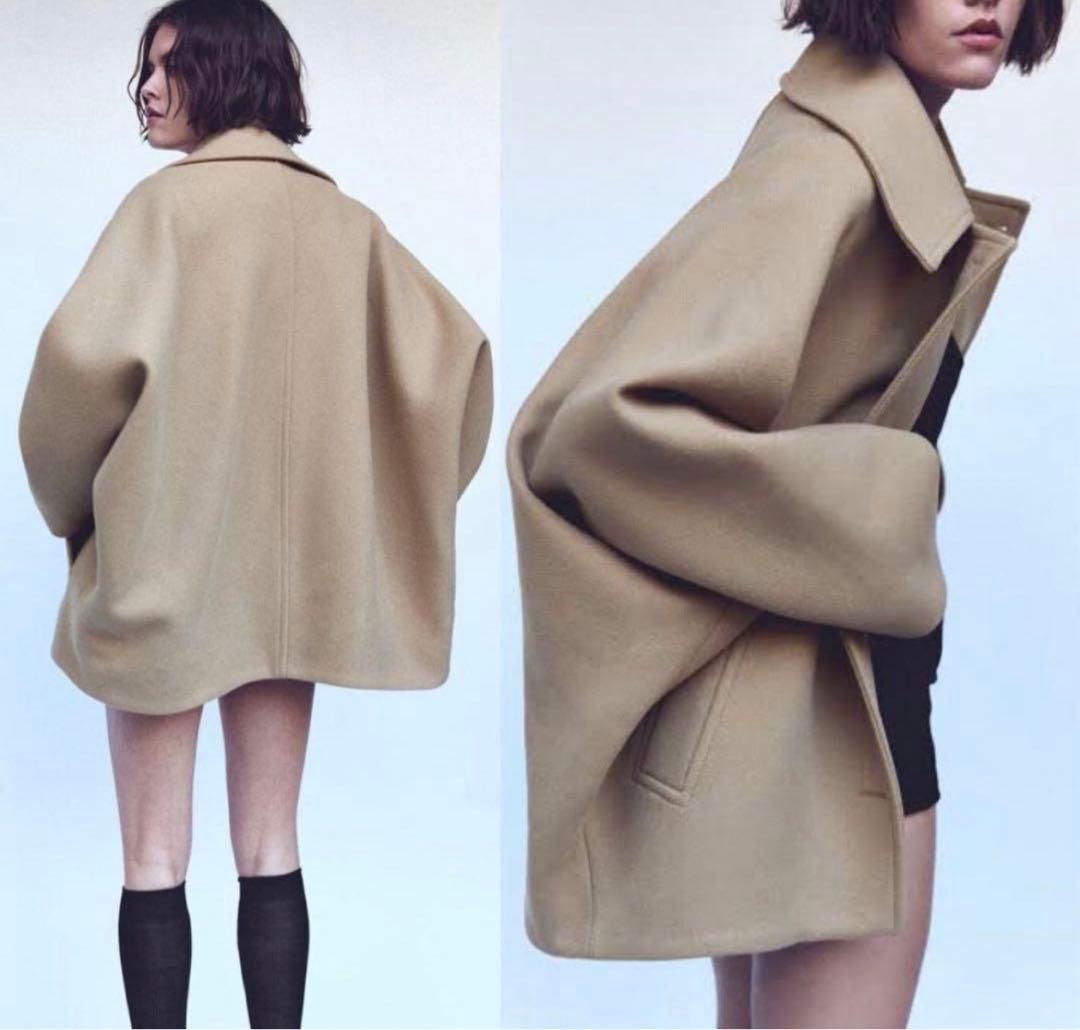 [即日発送]最安値♡ワンホン♡zara♡ウール♡オーバーサイズショートコート