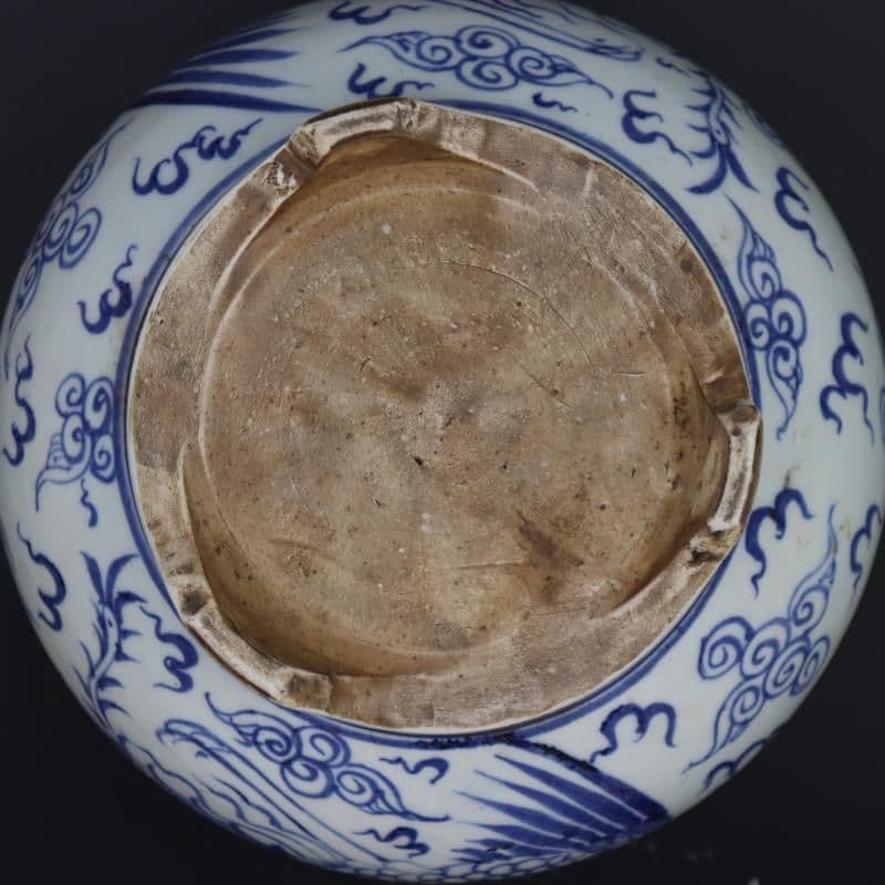 青花双鳳紋三足香炉 焼香炉 奉納香炉景徳鎮 陶磁器 現代工芸品 置物