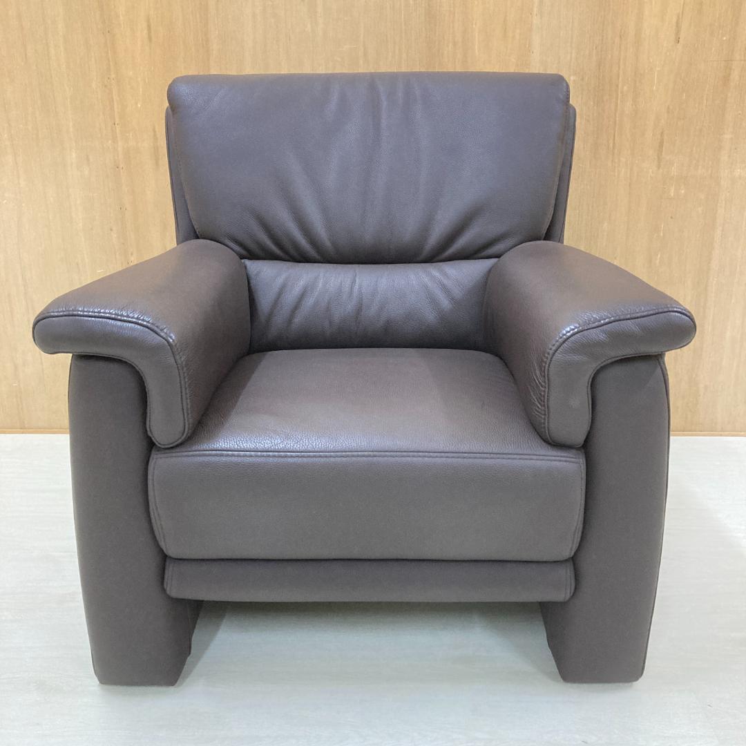 IDC大塚家具 ヒモラ himolla 総革　1人掛けソファ シングルソファ A