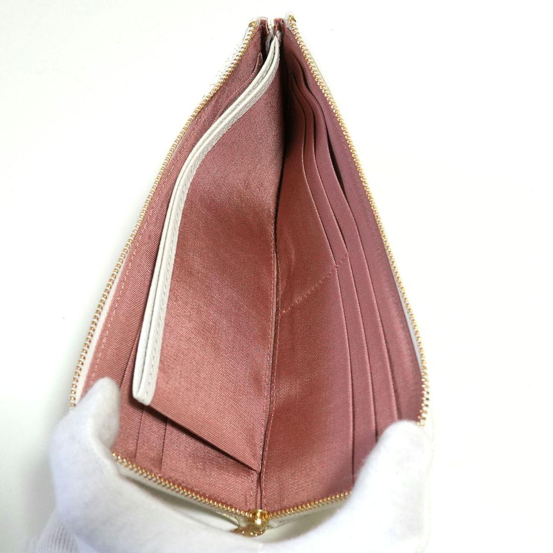 【未使用新品】友禅文庫 ゴールド箔押し 薄型ファスナー長財布