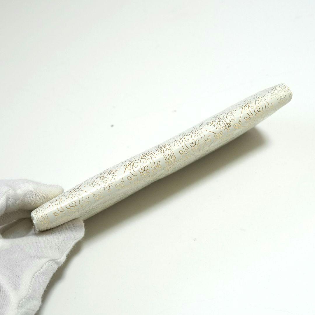 【未使用新品】友禅文庫 ゴールド箔押し 薄型ファスナー長財布