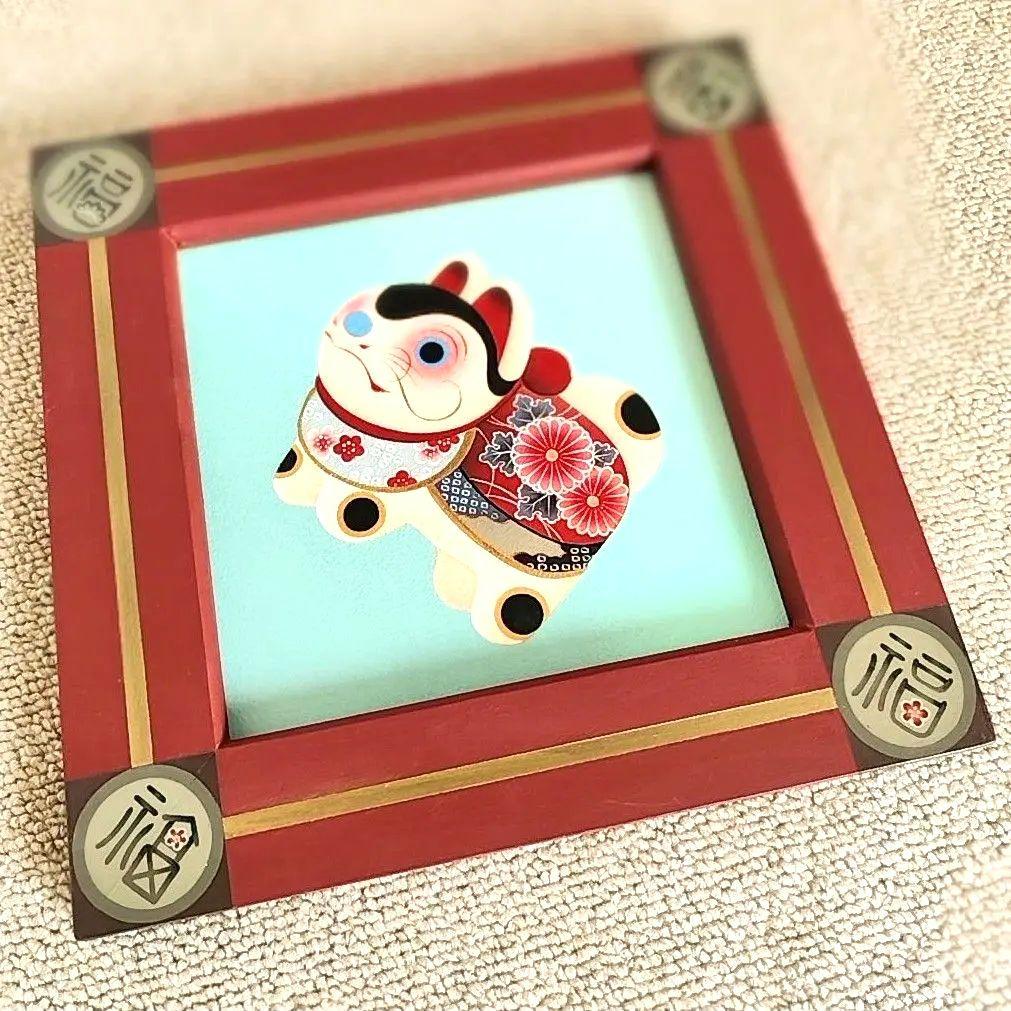 トールペイント 宝船 招き猫 張り子犬 お雛様 ４柄 和風 古屋加江子