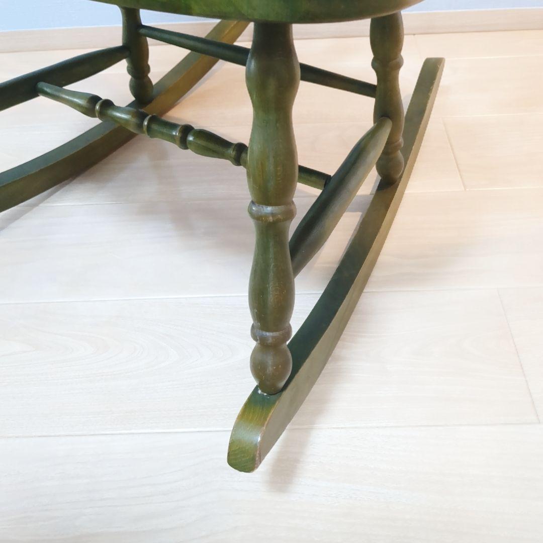 希少カラー　柏木工 　KASHIWA ロッキングチェア 　グリーン　アームチェア