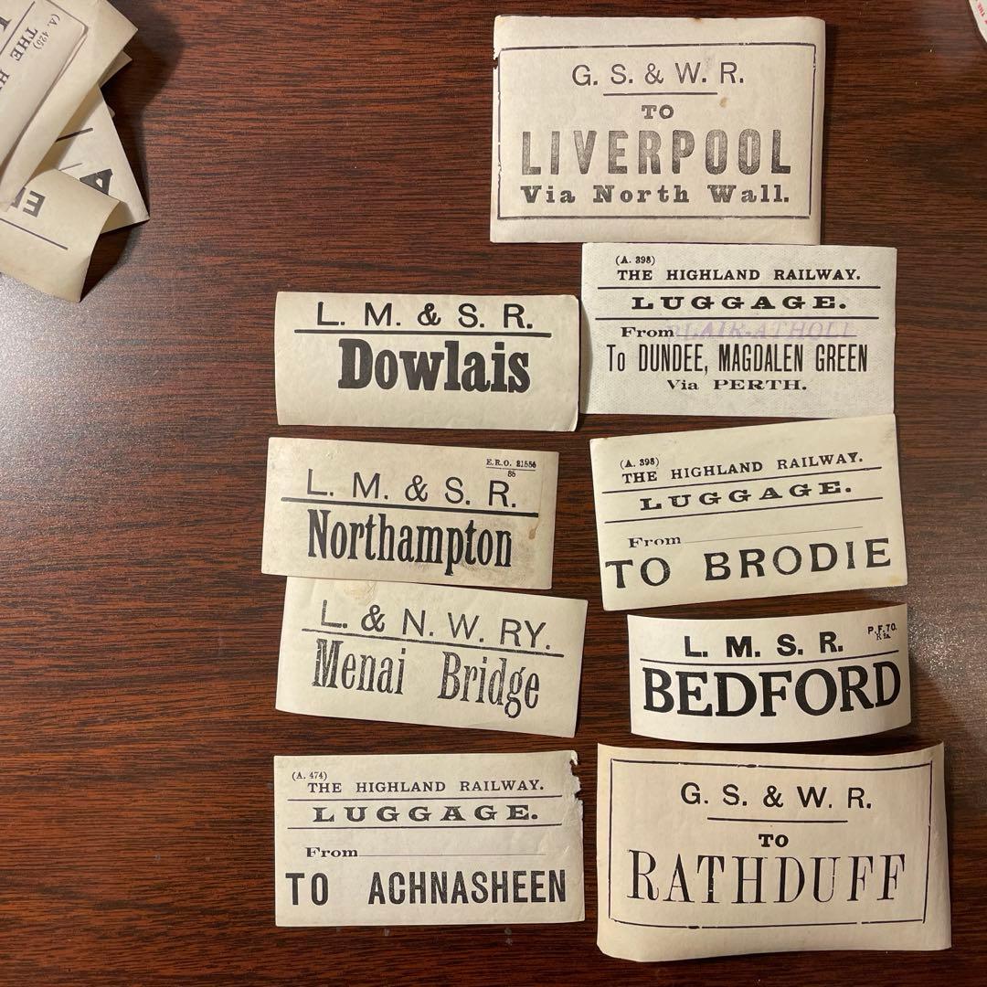 海外　鉄道荷物札　レアな水のりタイプ　30枚 ヴィンテージ　チケット